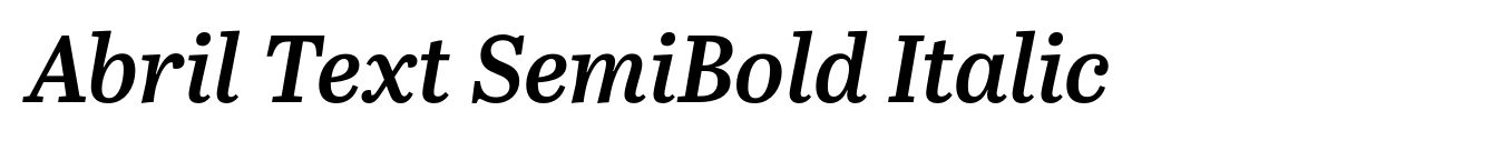 Abril Text SemiBold Italic